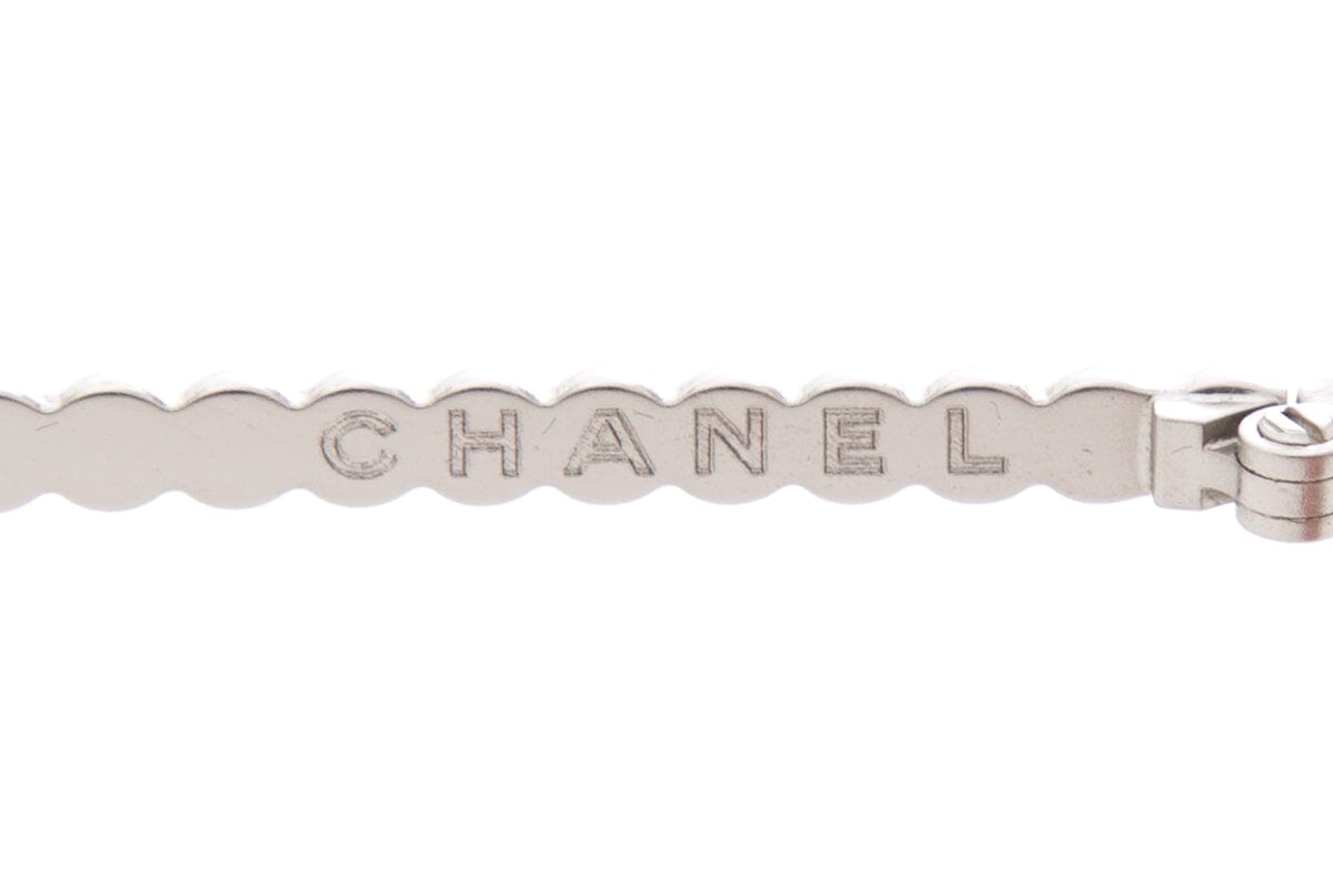 Chanel Pink Round Faux Pearl Embellished Sunglasses