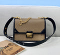 FI MeGLAMIum Kan U Black and Brown Bag For Woman 25cm/10in