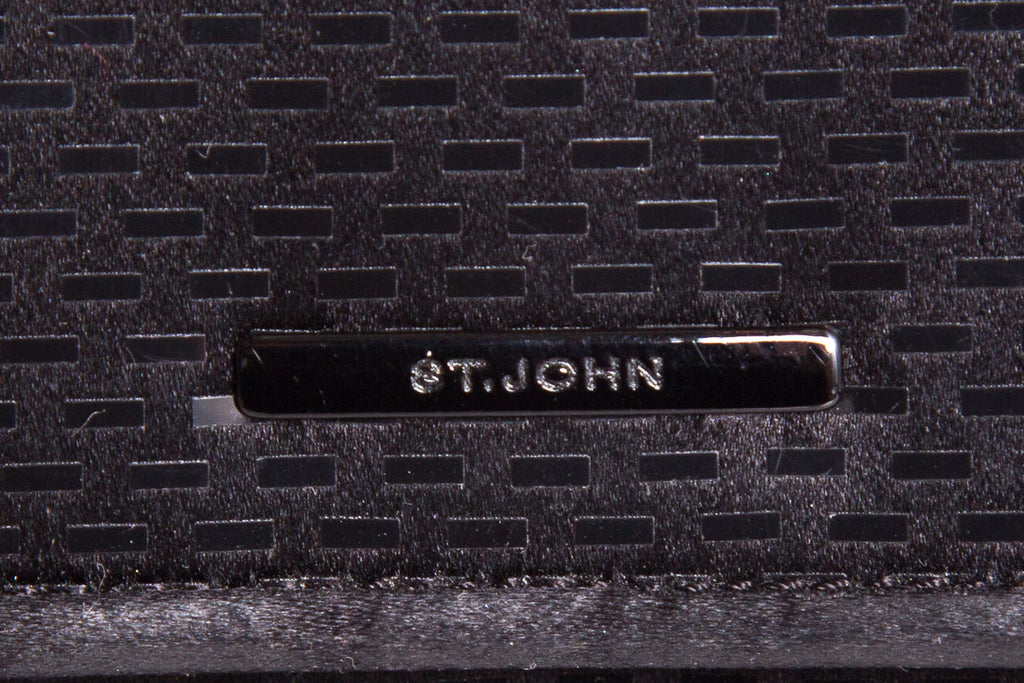St. John Black Pattern Clutch