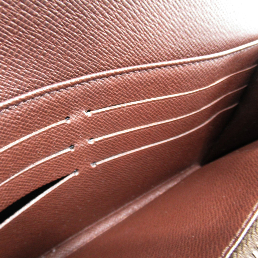 Louis Vuitton Louis Vuitton Portefolio Sarah Double Fold Wallet Wallet PVC Coated Canvas Damier  Brown N61734