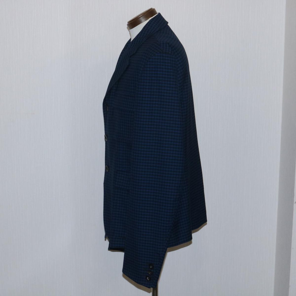 GUCCI Jacket Plaid Blue Black 37056