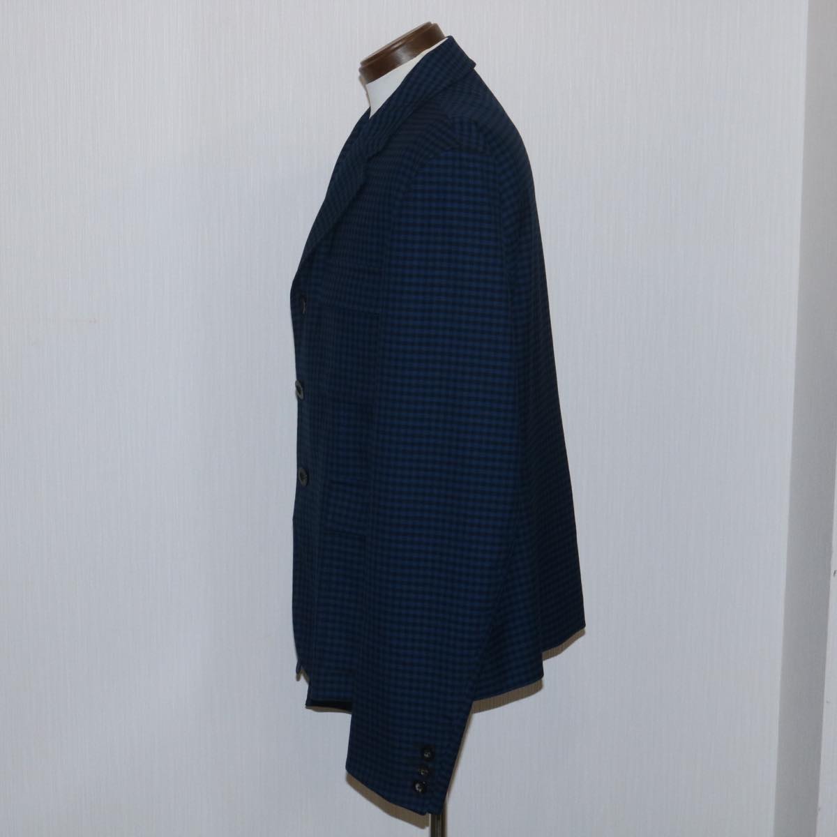 GUCCI Jacket Plaid Blue Black 37056