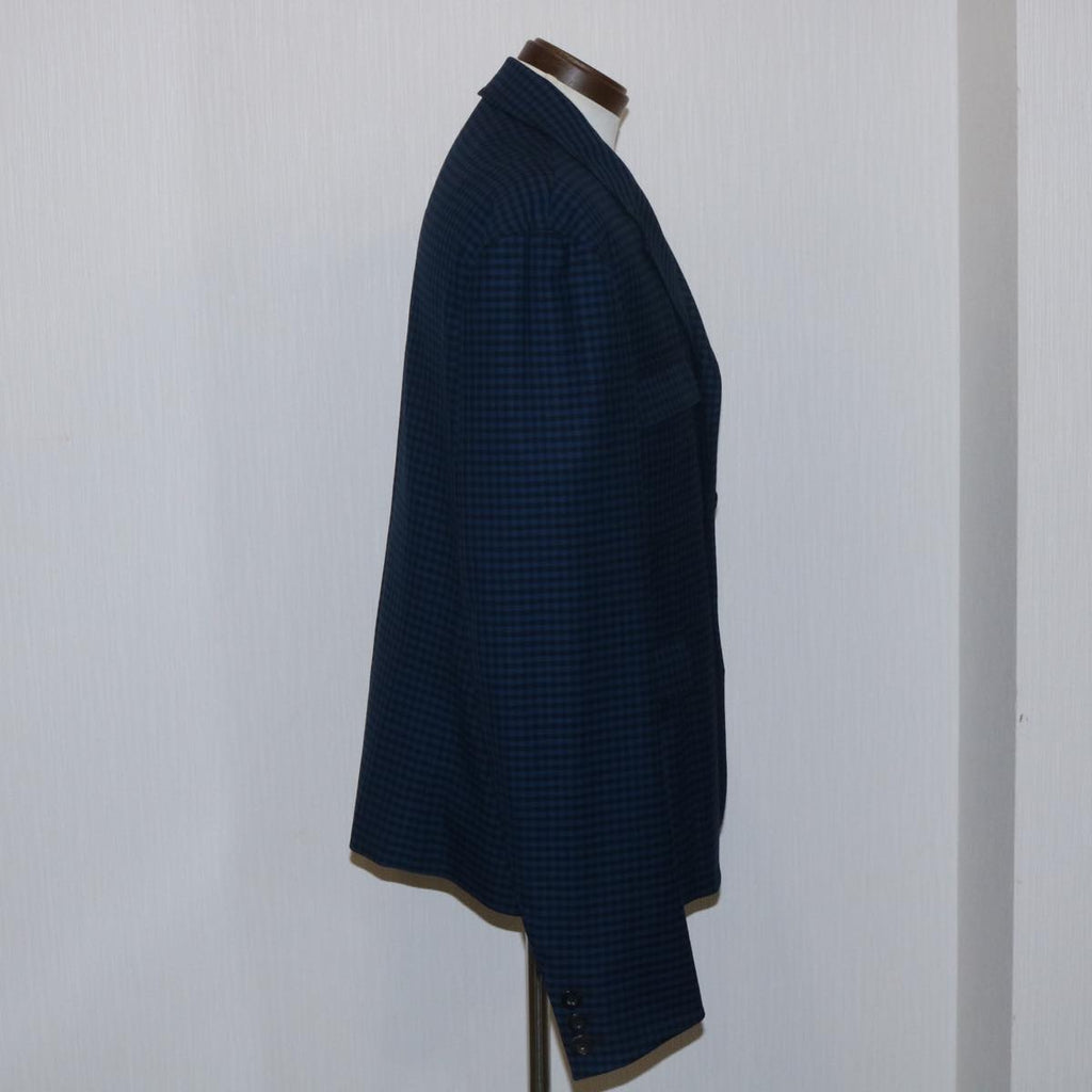GUCCI Jacket Plaid Blue Black 37056
