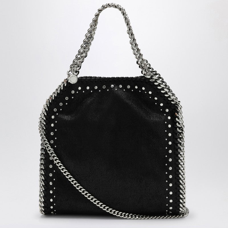 Stella Mccartney Black Falabella Mini Bag With Studs Women