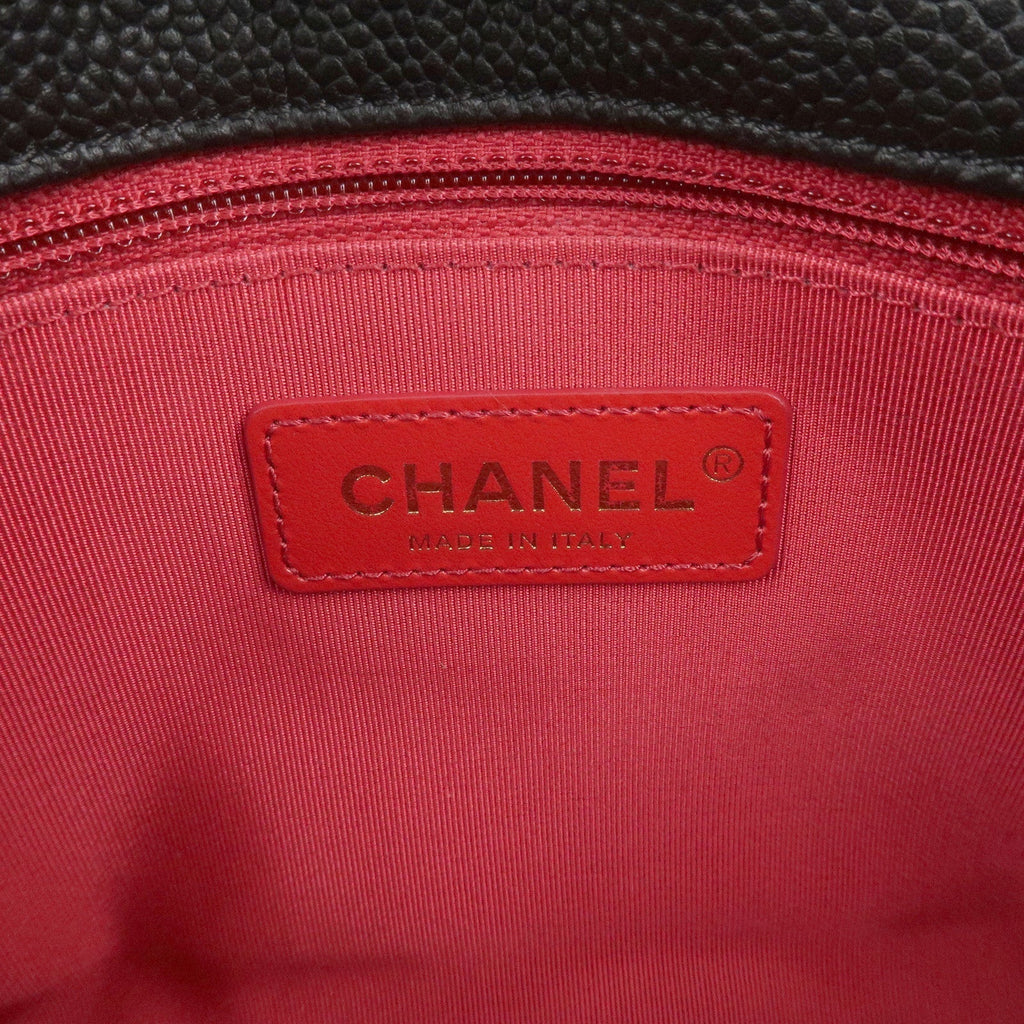 CHANEL Matelasse Caviar Skin 2Way Chain Shoulder Bag Black