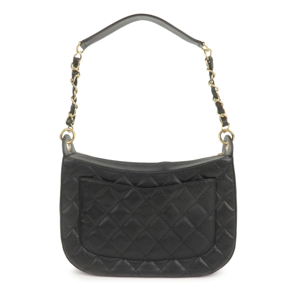 CHANEL Matelasse Caviar Skin Chain Shoulder Bag Black A20993
