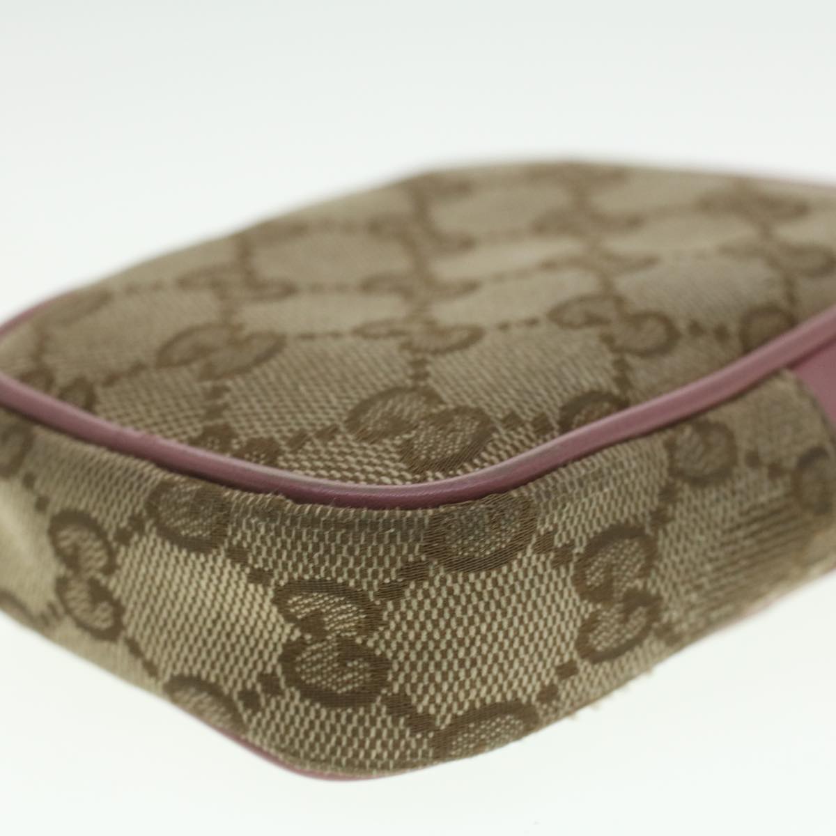 GUCCI GG Canvas Pouch Beige 115249 37273