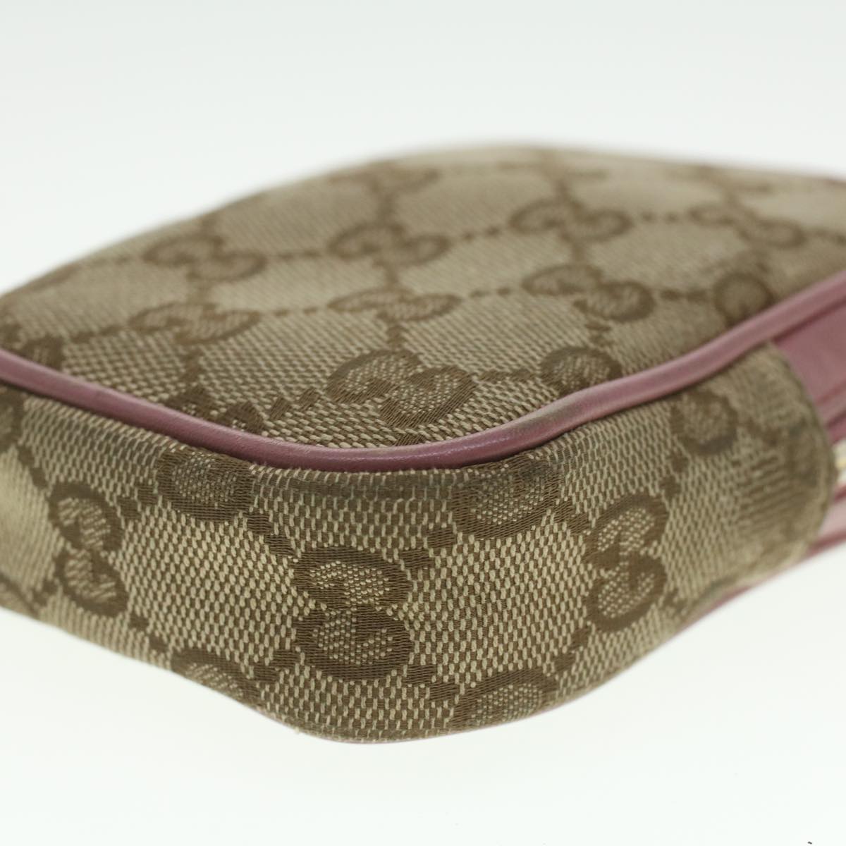 GUCCI GG Canvas Pouch Beige 115249 37273