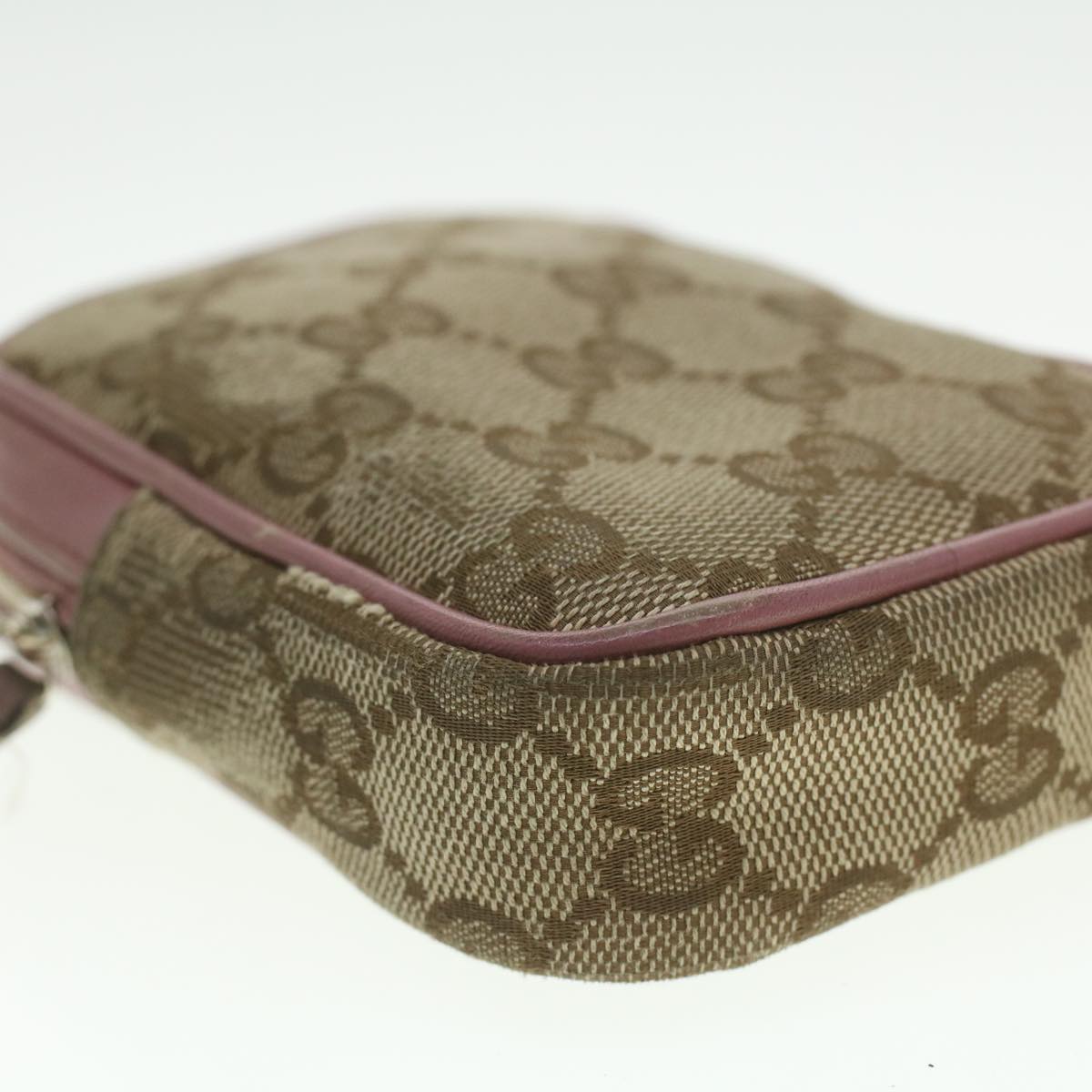GUCCI GG Canvas Pouch Beige 115249 37273