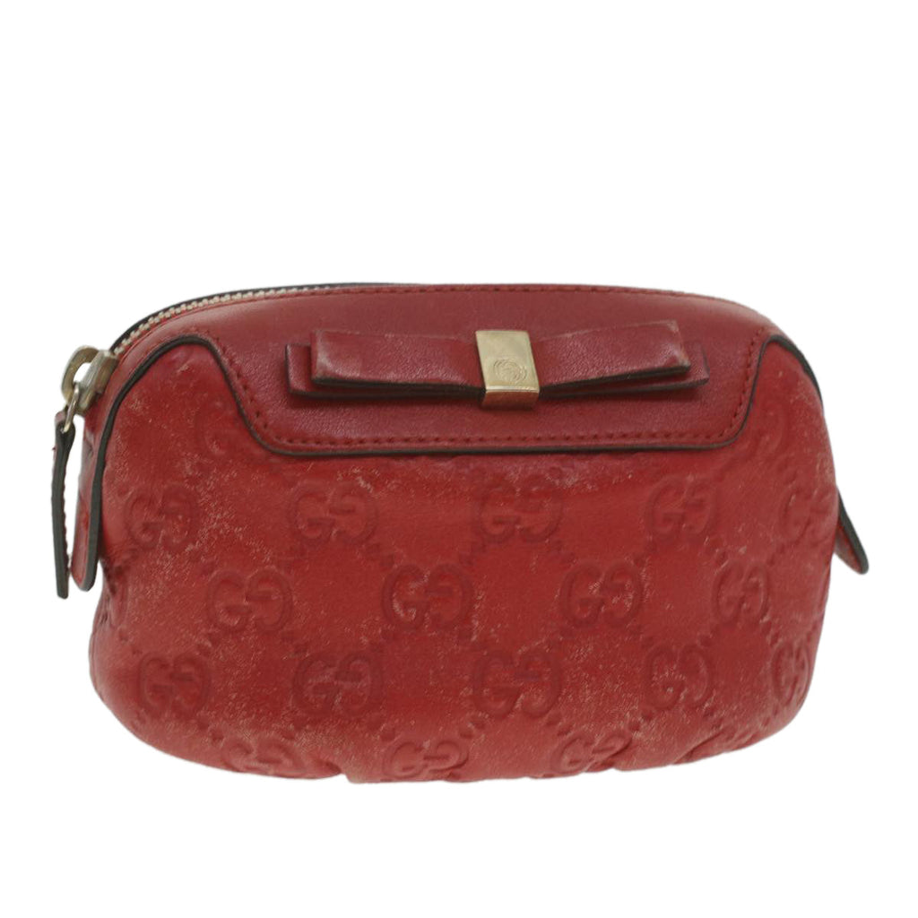 GUCCI Guccissima Pouch Red 282642 37323