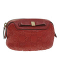 GUCCI Guccissima Pouch Red 282642 37323
