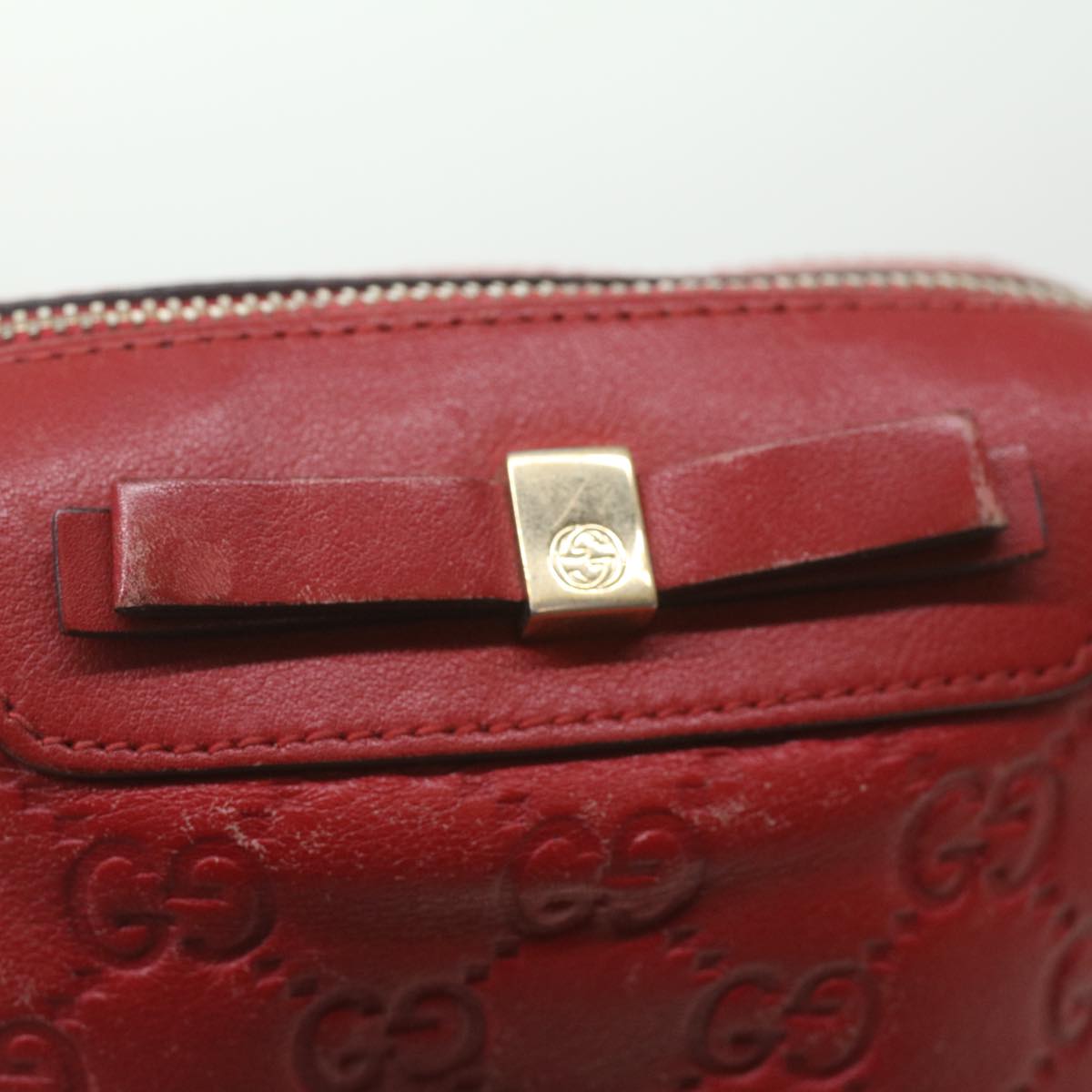 GUCCI Guccissima Pouch Red 282642 37323