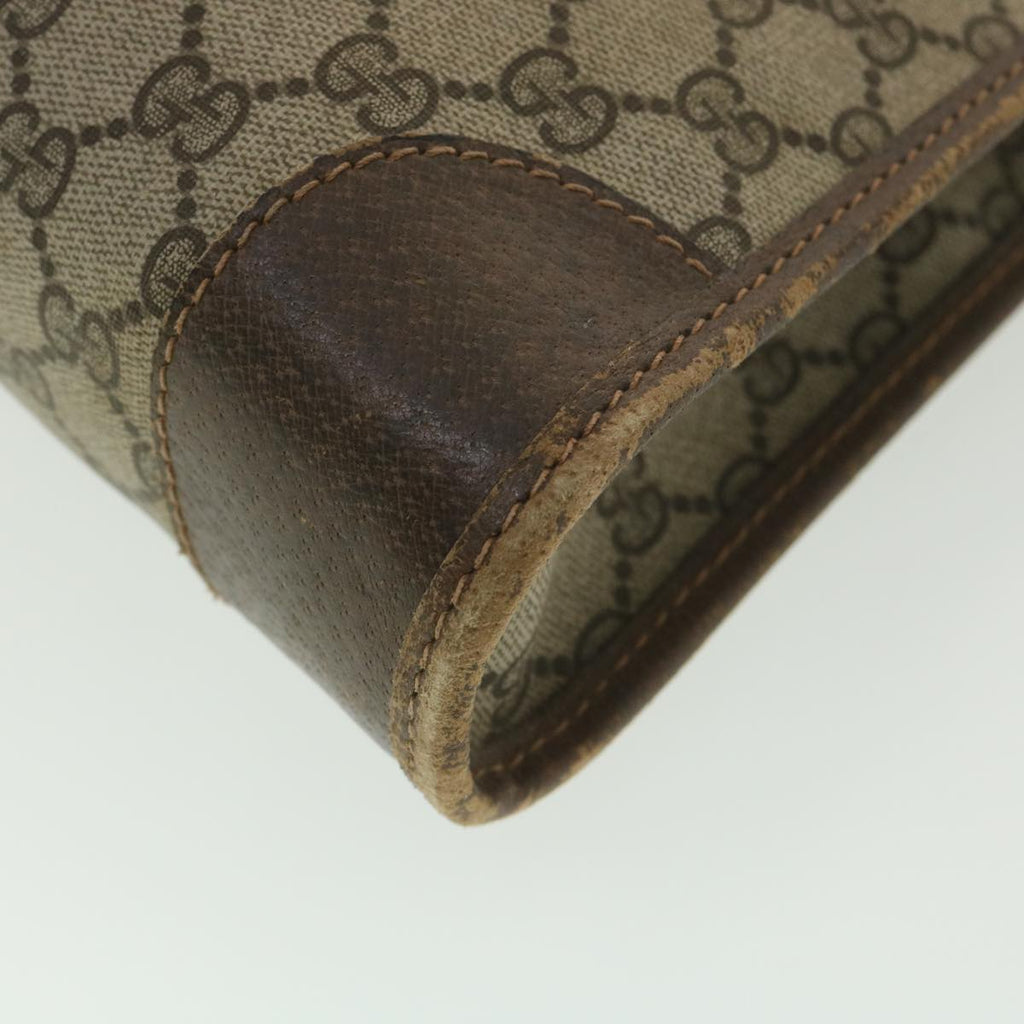 GUCCI GG Canvas Web Sherry Line Hand Bag PVC Leather Beige Red Green 37344