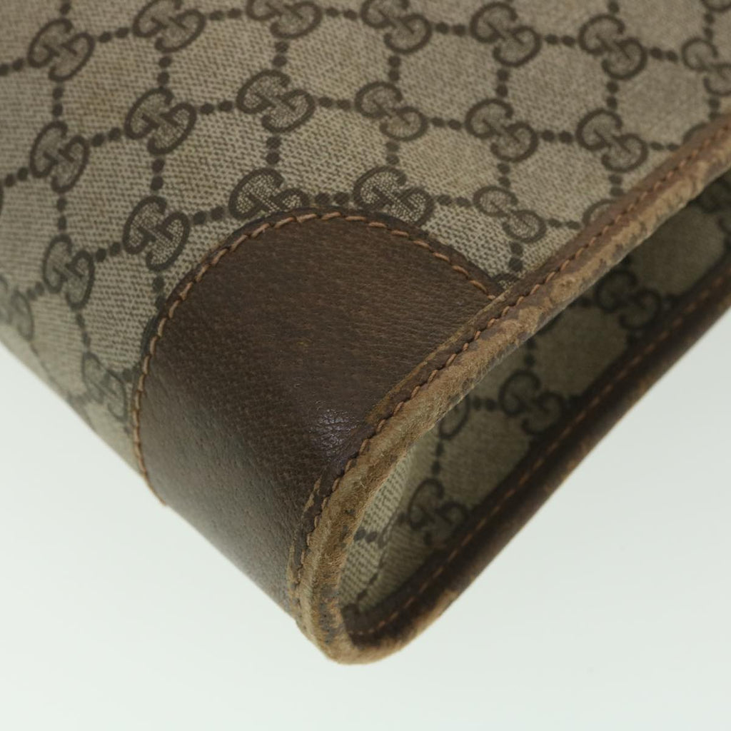 GUCCI GG Canvas Web Sherry Line Hand Bag PVC Leather Beige Red Green 37344