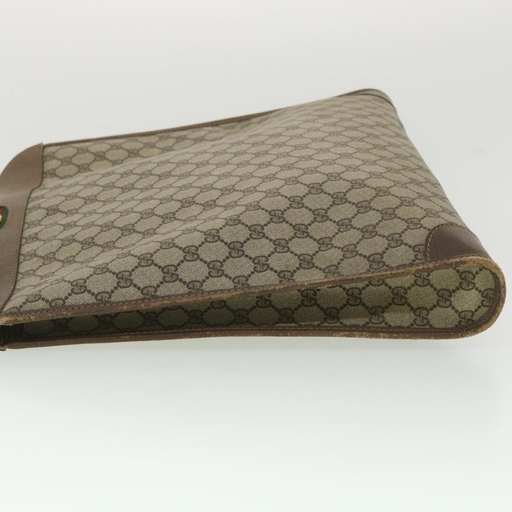 GUCCI GG Canvas Web Sherry Line Hand Bag PVC Leather Beige Red Green 37344