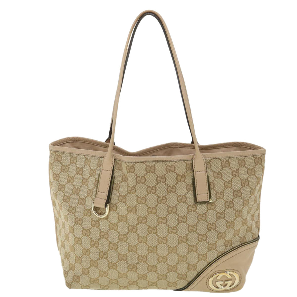 GUCCI GG Canvas Tote Bag Beige 169946 37347