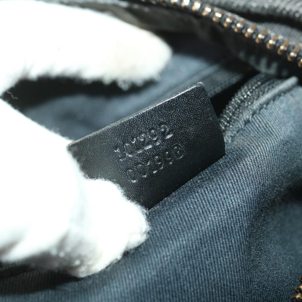 GUCCI GG Canvas Shoulder Bag Gray 101292 37374