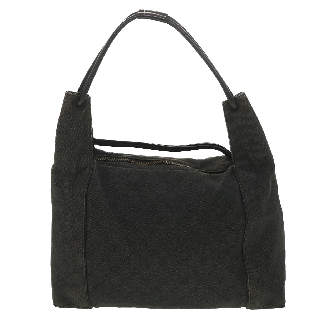 GUCCI GG Canvas Shoulder Bag Gray 101292 37374