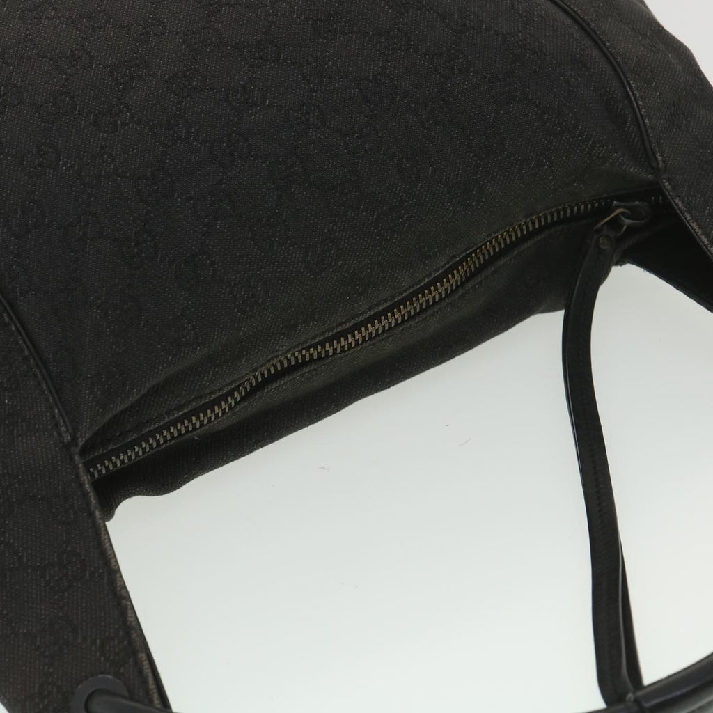 GUCCI GG Canvas Shoulder Bag Gray 101292 37374