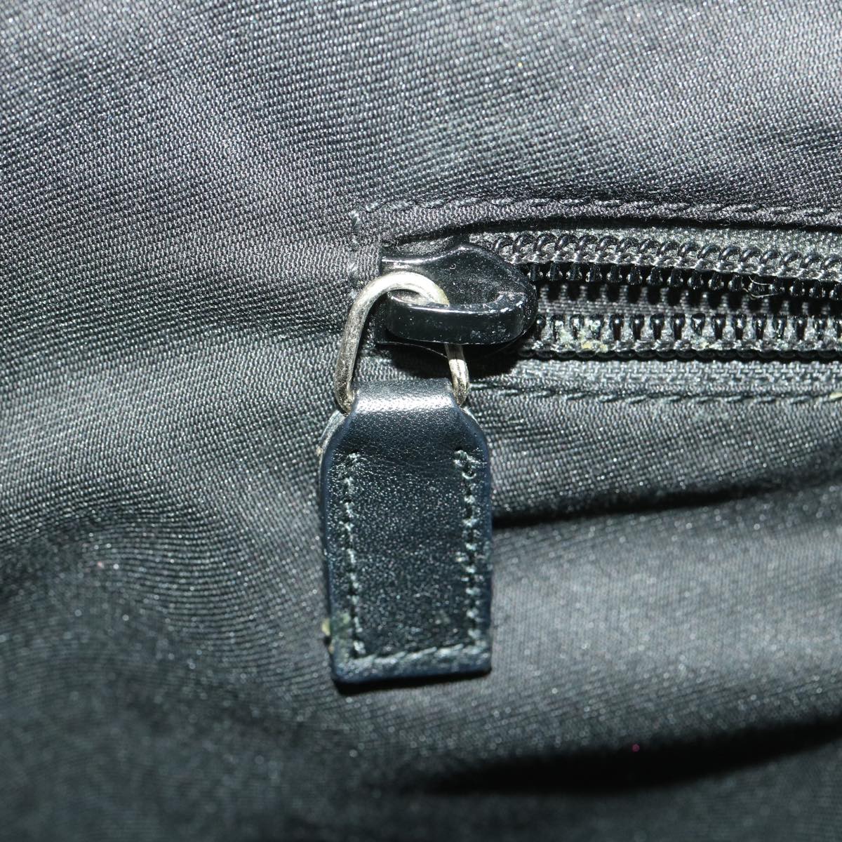 GUCCI GG Canvas Hand Bag Coated Canvas Black Silver 131230 37397