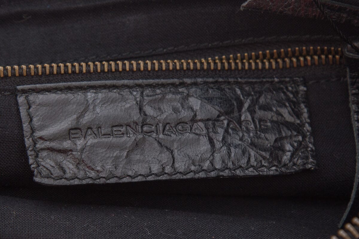 Balenciaga Black City Bag Wristlet