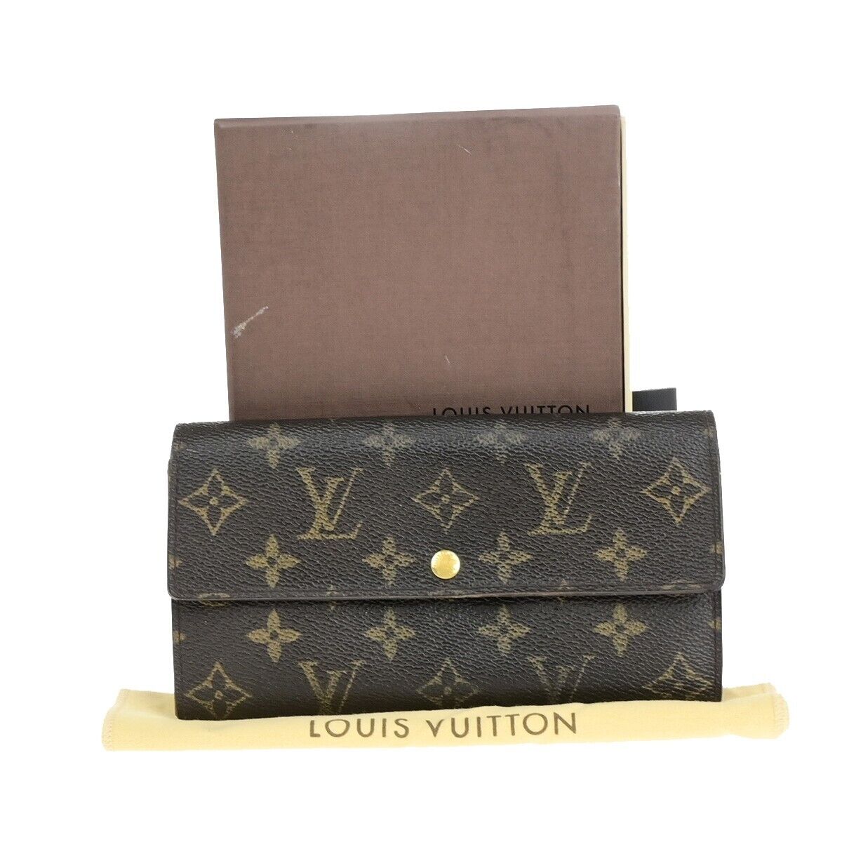 Louis Vuitton Porte Monnaie Cit  Canvas Wallet