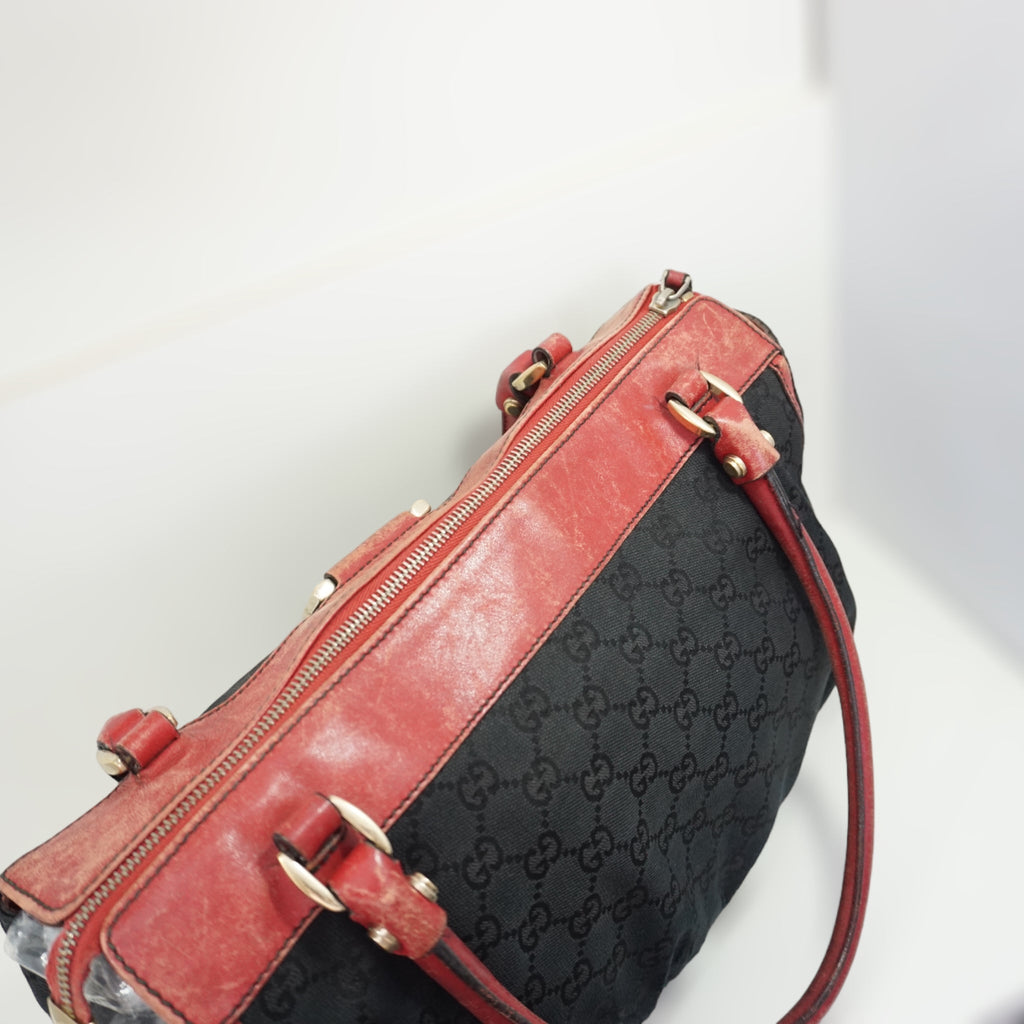 Gucci Sort og RÃƒÆ’Ã‚Â¸d Skuldertaske