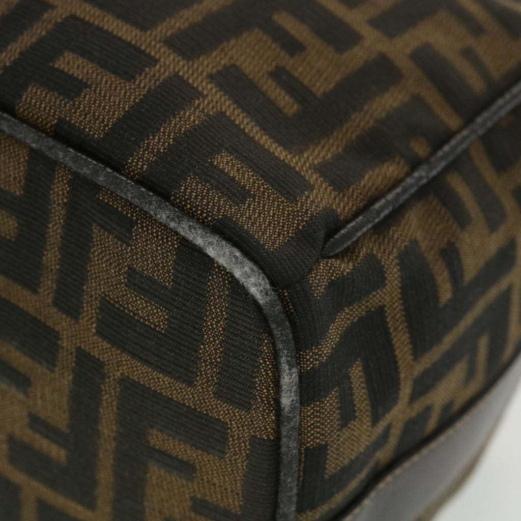 FENDI Zucca Canvas Vanity Cosmetic Pouch Black Brown 37617