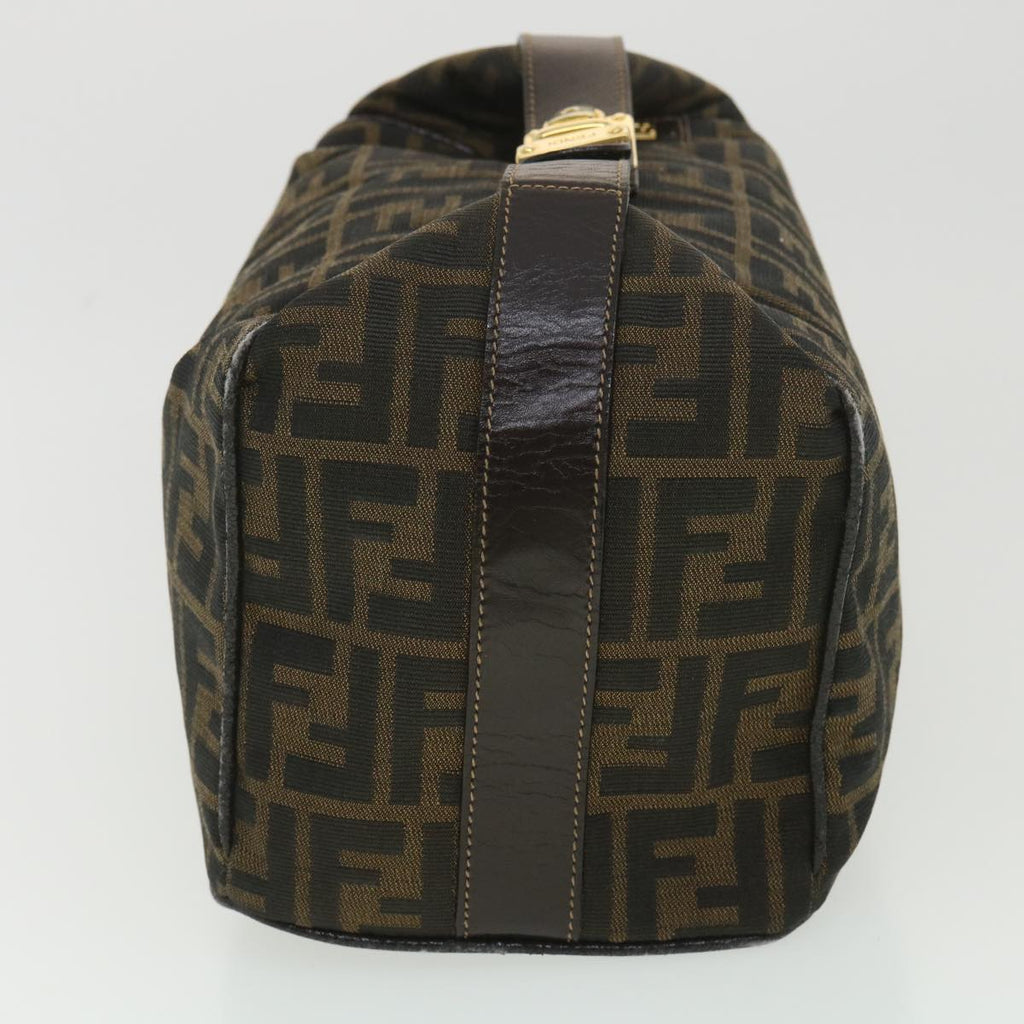 FENDI Zucca Canvas Vanity Cosmetic Pouch Black Brown 37617