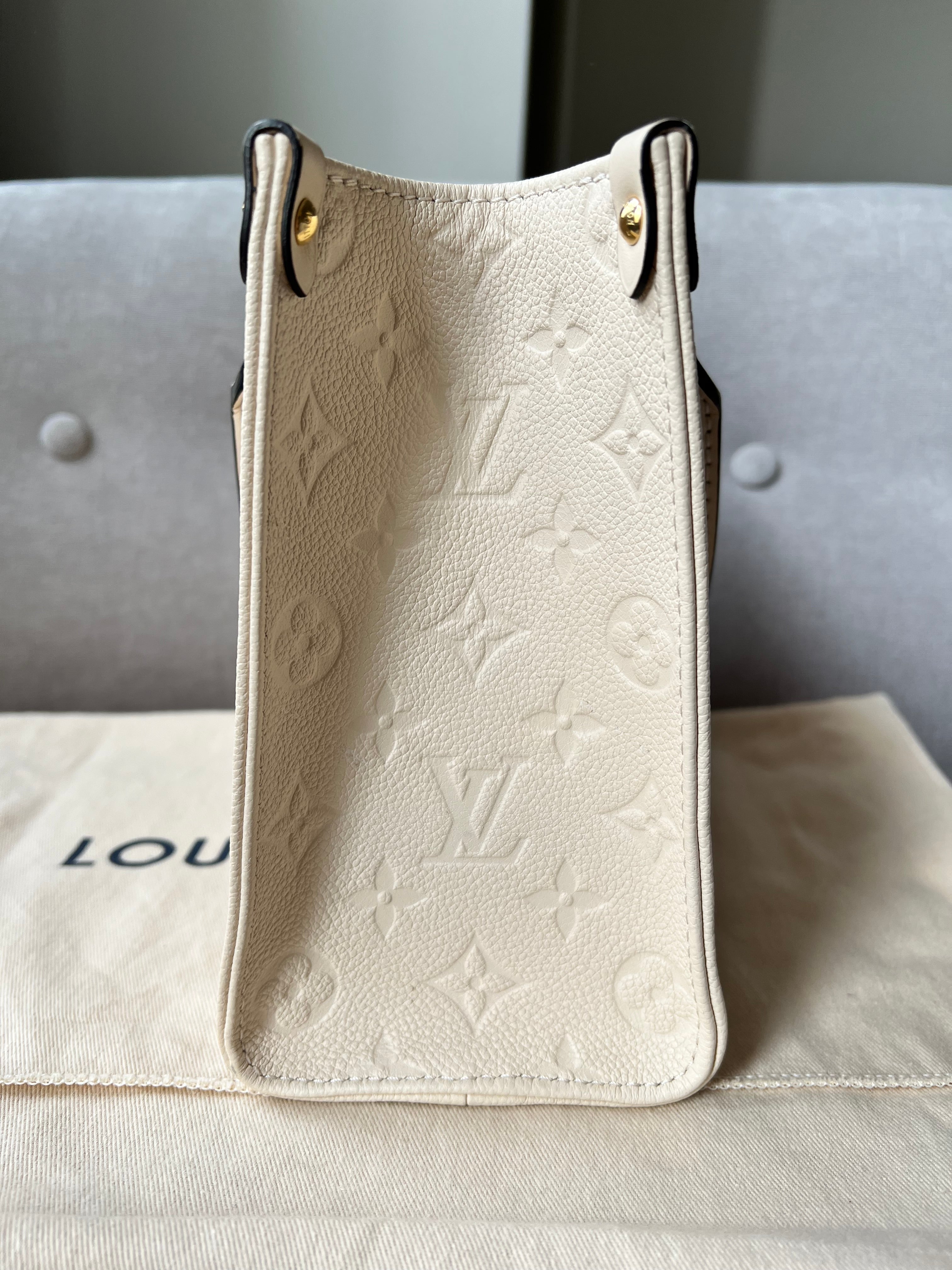Louis Vuitton On the Go Crème PM Empreinte (RRP £2,380)