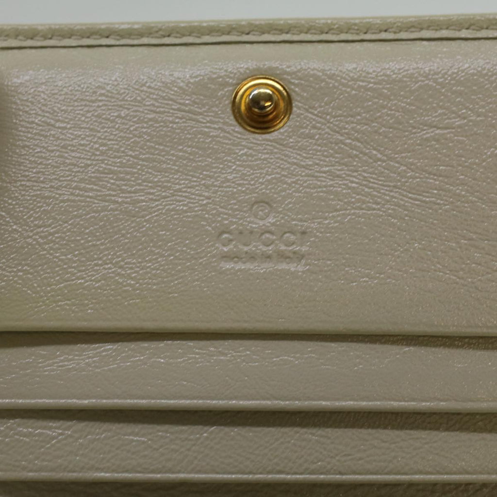GUCCI Sherry Line Chain wallet Bifold Wallet Leather Red Navy 573790 37675