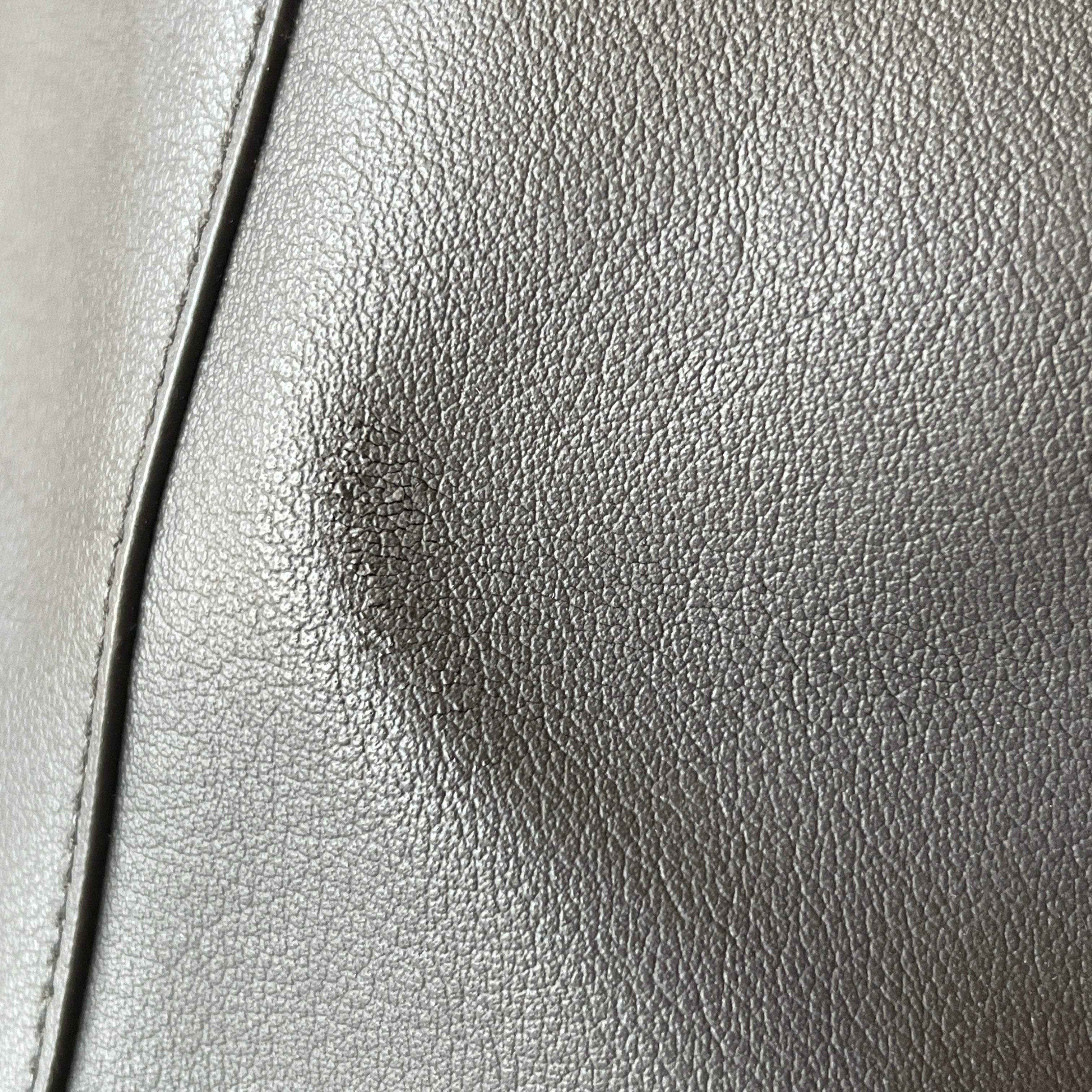 SAINT LAURENT Gray Calfskin Large Shopping Tote