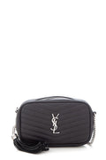 Saint Laurent Black Lou Mini Chevron Cross-Body