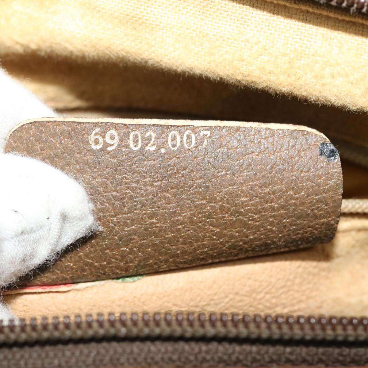 GUCCI GG Canvas Web Sherry Line Boston Bag Beige Red Green 69.02.007 37707