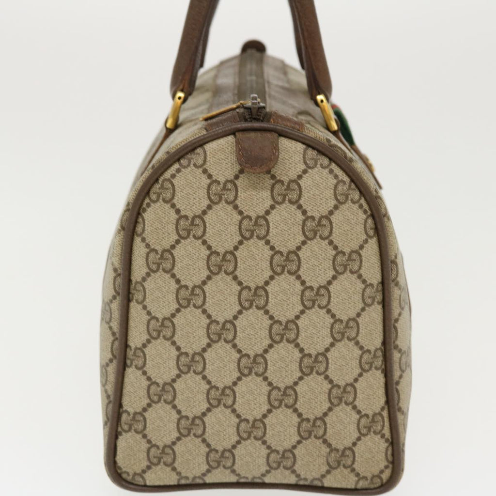 GUCCI GG Canvas Web Sherry Line Boston Bag Beige Red Green 69.02.007 37707