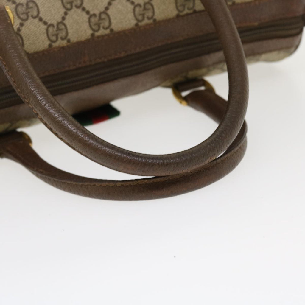 GUCCI GG Canvas Web Sherry Line Boston Bag Beige Red Green 69.02.007 37707