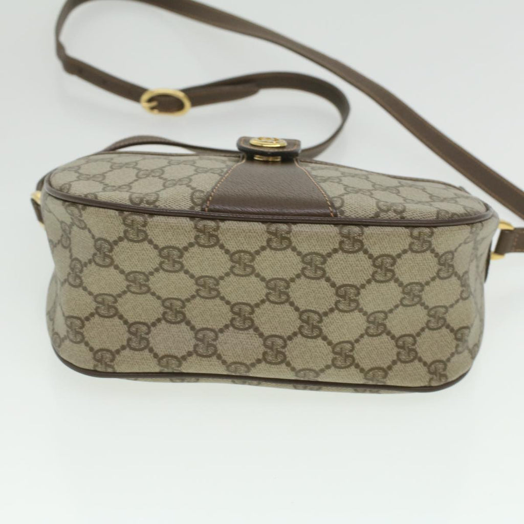 GUCCI GG Canvas Web Sherry Line Shoulder Bag Beige Red 89.02.032 37708