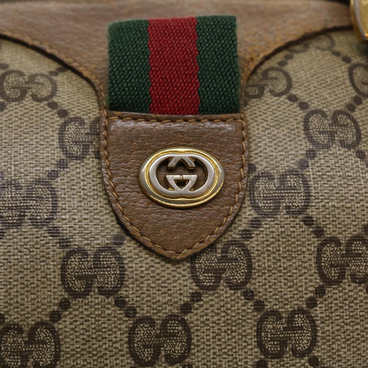 GUCCI GG Canvas Web Sherry Line Boston Bag Beige Red Green 40.02.006 37712