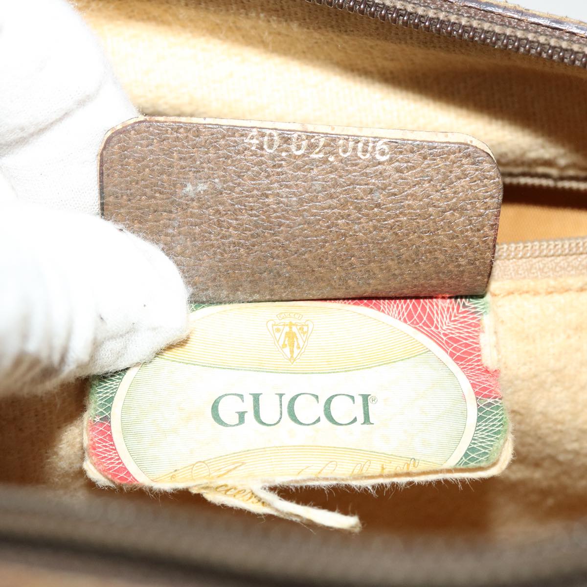 GUCCI GG Canvas Web Sherry Line Boston Bag Beige Red Green 40.02.006 37712