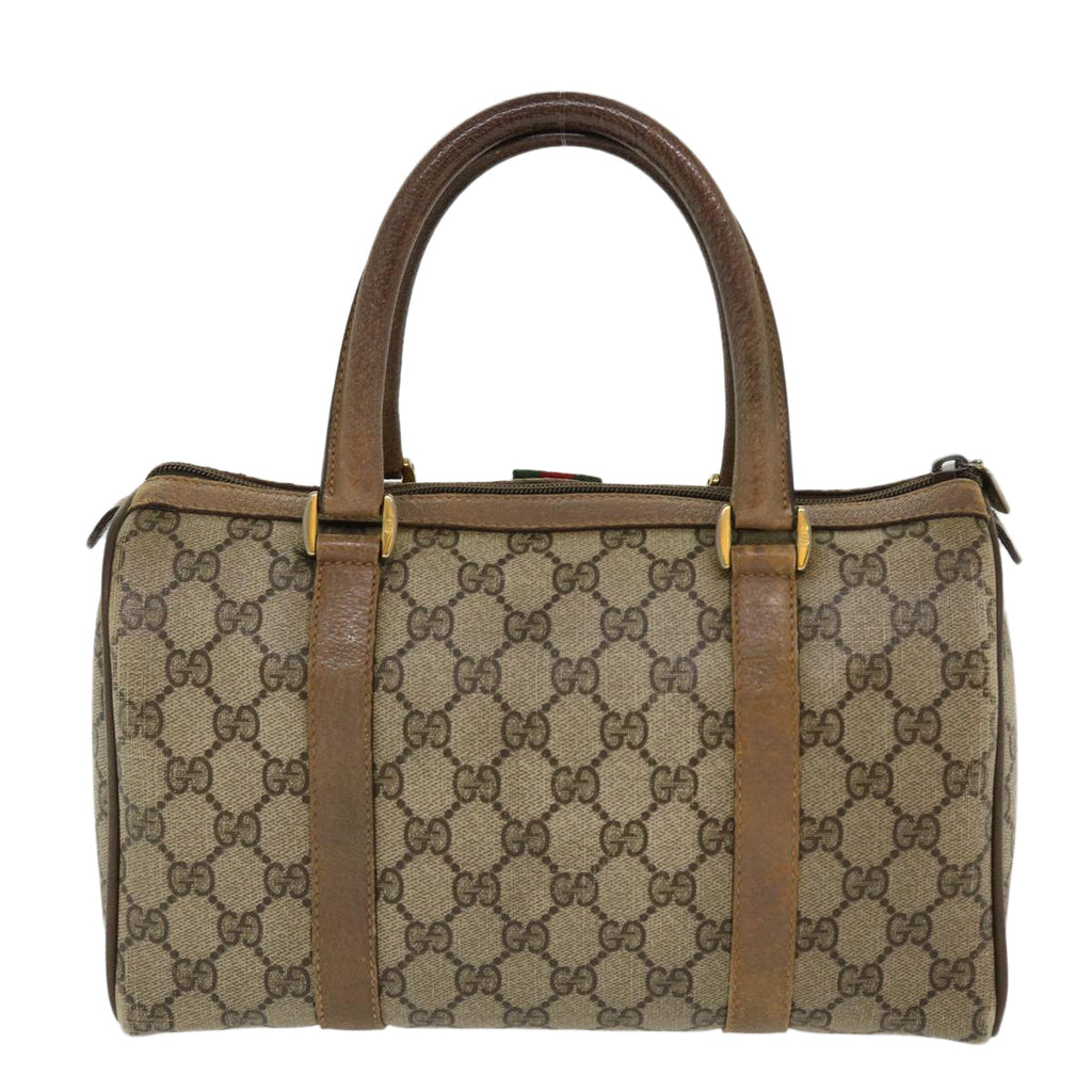 GUCCI GG Canvas Web Sherry Line Boston Bag Beige Red Green 40.02.006 37712