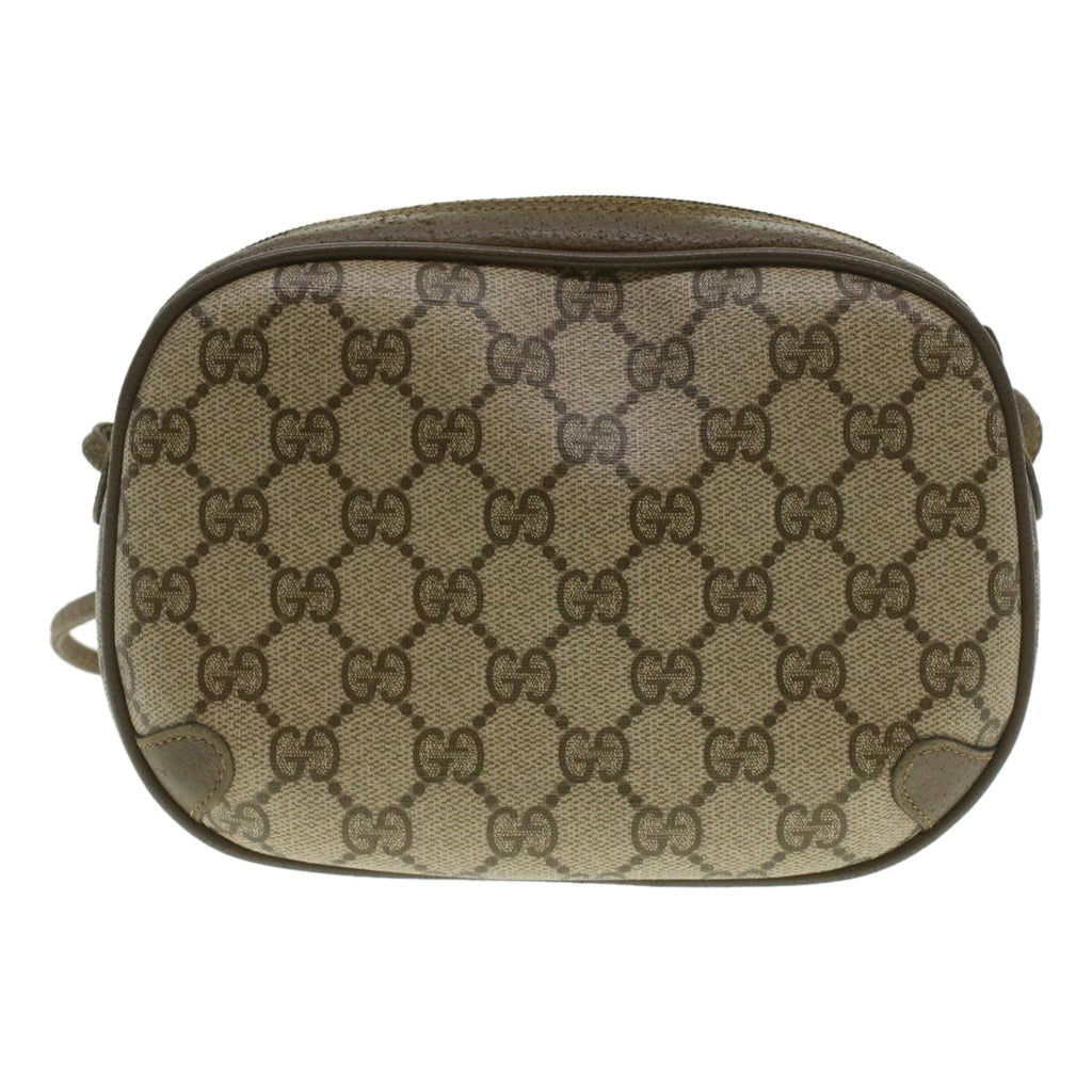 GUCCI GG Canvas Web Sherry Line Shoulder Bag Beige Red 89.02.066 37720