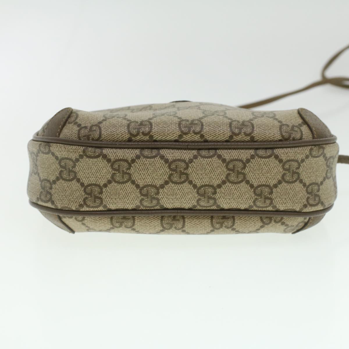 GUCCI GG Canvas Web Sherry Line Shoulder Bag Beige Red 89.02.066 37720