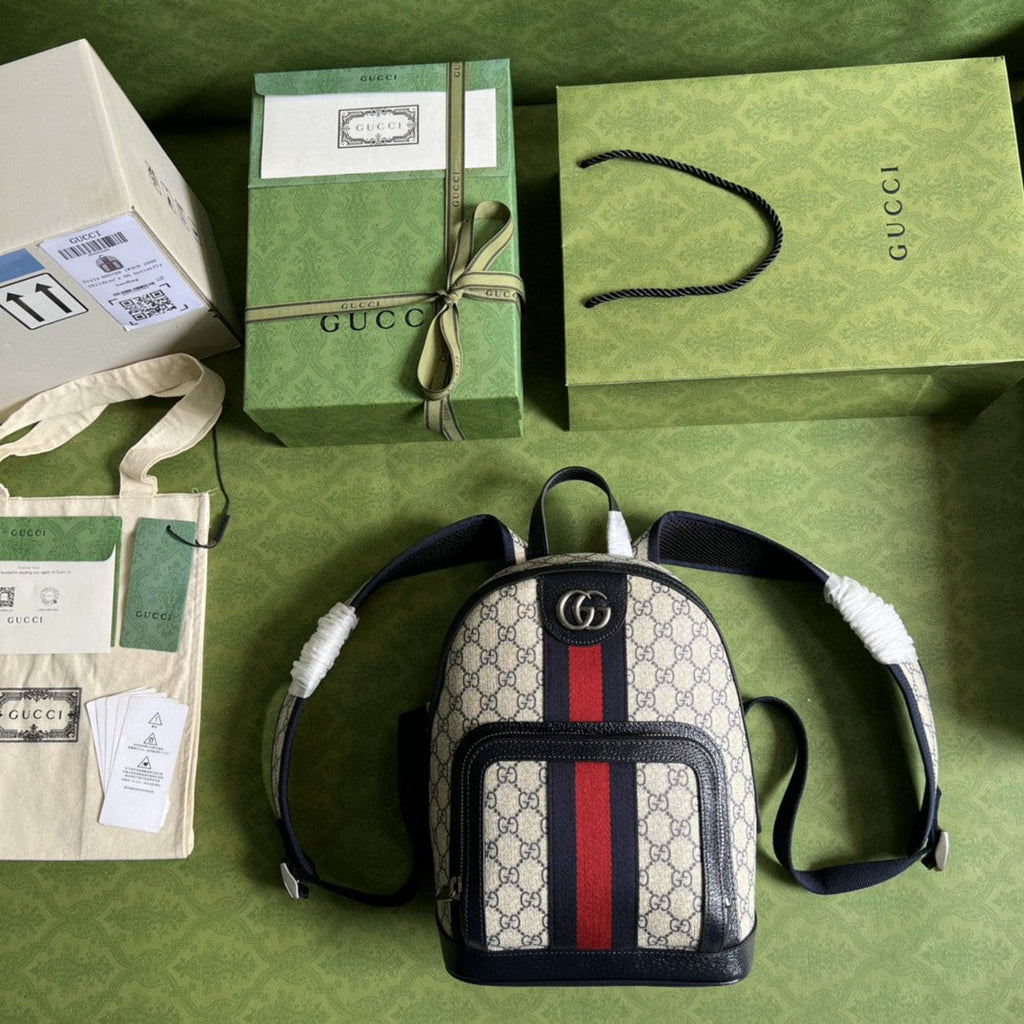 Glami OphiGLAMIa Glami Small Backpack Beige And Blue Glami Supreme Canvas For Women 11.5in/29cm Beige