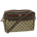 GUCCI GG Canvas Web Sherry Line Shoulder Bag Beige Red Green 001.113 37792