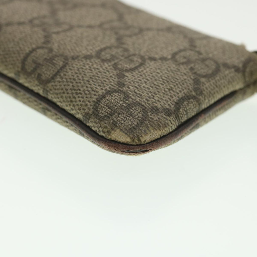 GUCCI GG Canvas Coin Purse PVC Leather Beige 233183 37806