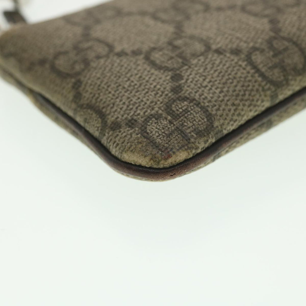 GUCCI GG Canvas Coin Purse PVC Leather Beige 233183 37806