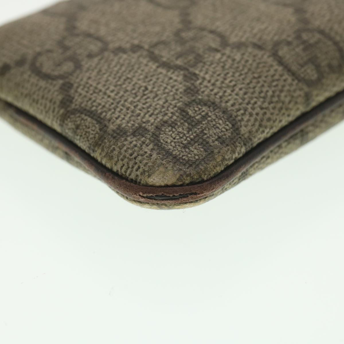 GUCCI GG Canvas Coin Purse PVC Leather Beige 233183 37806