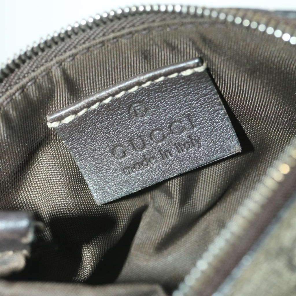 GUCCI GG Canvas Coin Purse PVC Leather Beige 233183 37806