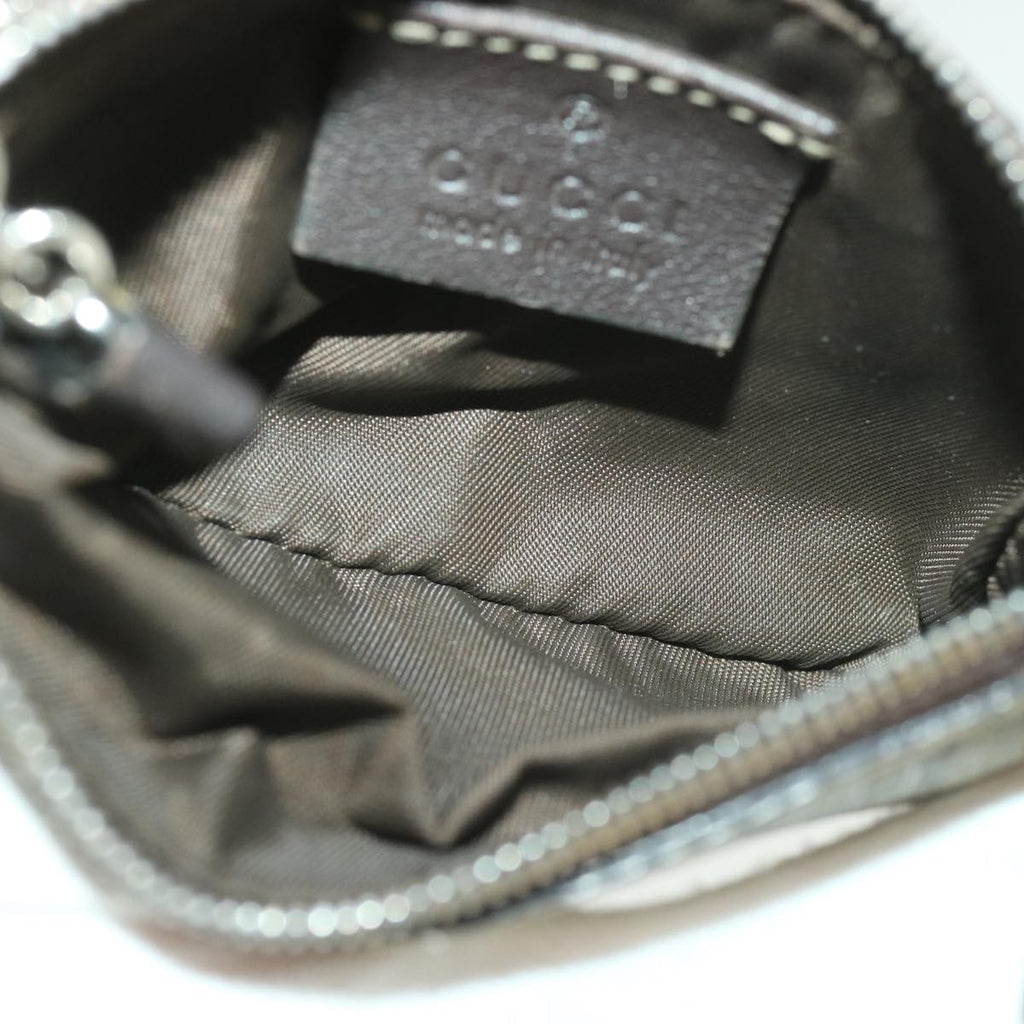 GUCCI GG Canvas Coin Purse PVC Leather Beige 233183 37806