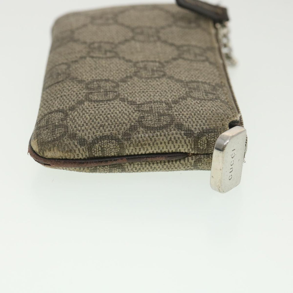 GUCCI GG Canvas Coin Purse PVC Leather Beige 233183 37806